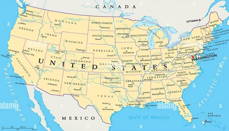 نقشه آمریکا